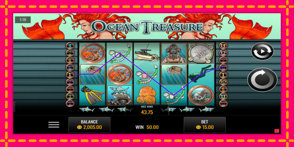 Automat Ocean Treasure z jasną grafiką, zdjęcie 2