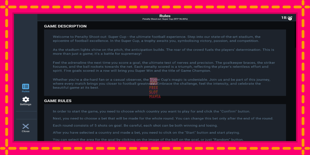 Automat Penalty Shoot-Out: Super Cup z jasną grafiką, zdjęcie 5