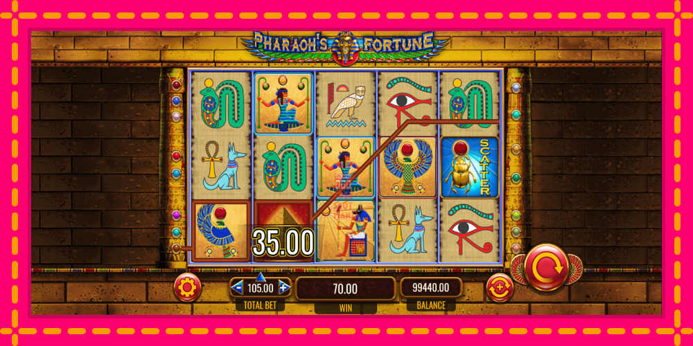 Automat Pharaohs Fortune z jasną grafiką, zdjęcie 3