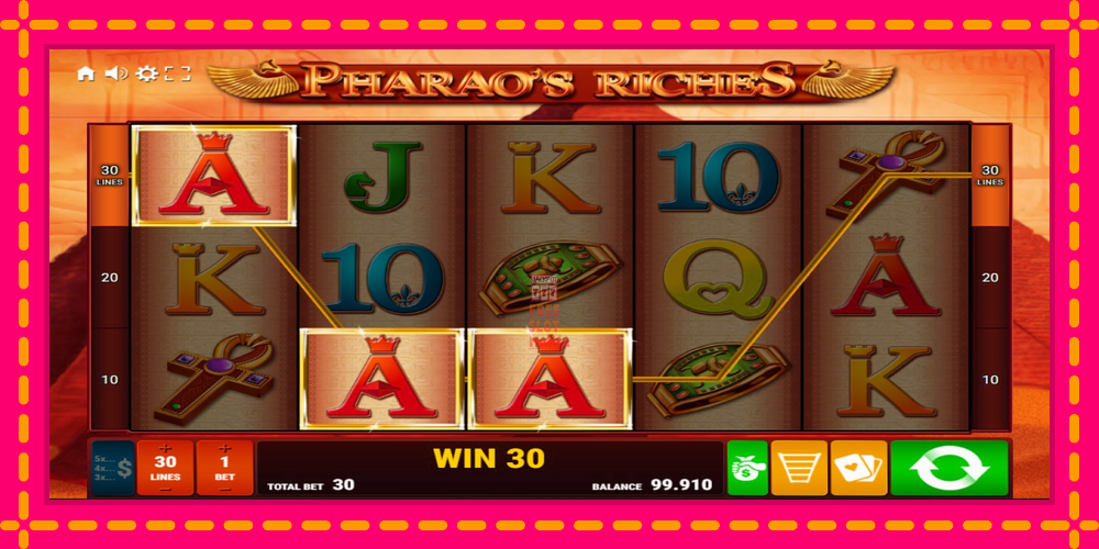 Automat Pharaos Riches z jasną grafiką, zdjęcie 2