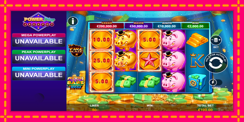 Automat Piggies and the Bank PowerPlay Jackpot z jasną grafiką, zdjęcie 2