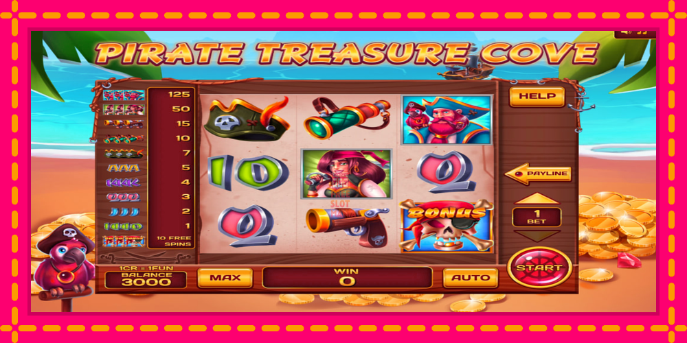 Automat Pirate Treasure Cove 3x3 z jasną grafiką, zdjęcie 1