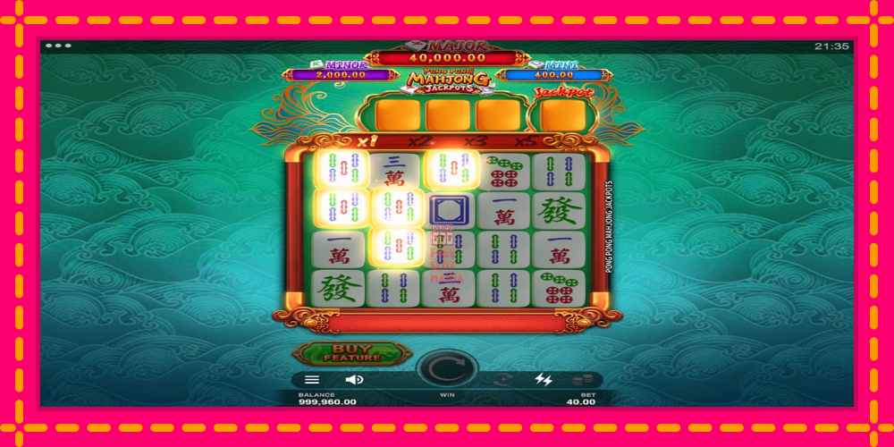 Automat Pong Pong Mahjong Jackpots z jasną grafiką, zdjęcie 2