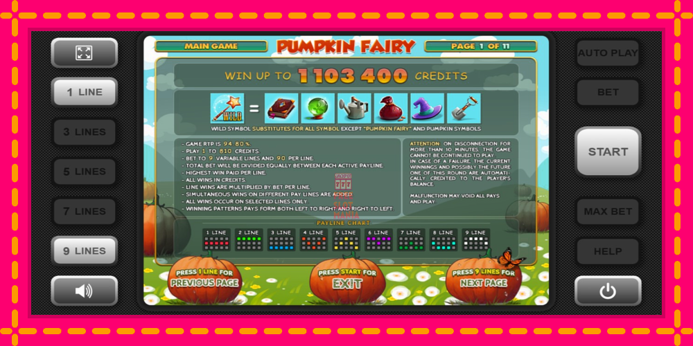 Automat Pumpkin Fairy z jasną grafiką, zdjęcie 4