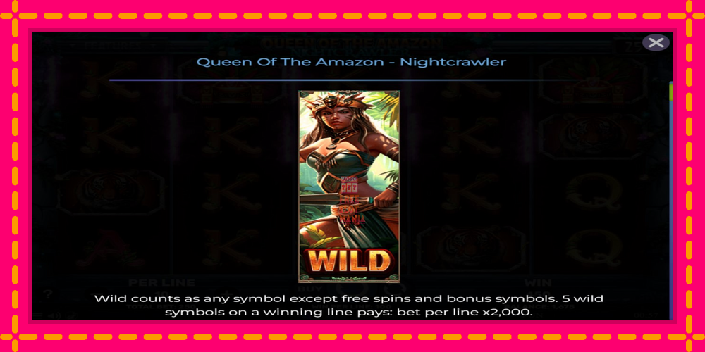 Automat Queen of the Amazon - Nightcrawler z jasną grafiką, zdjęcie 4