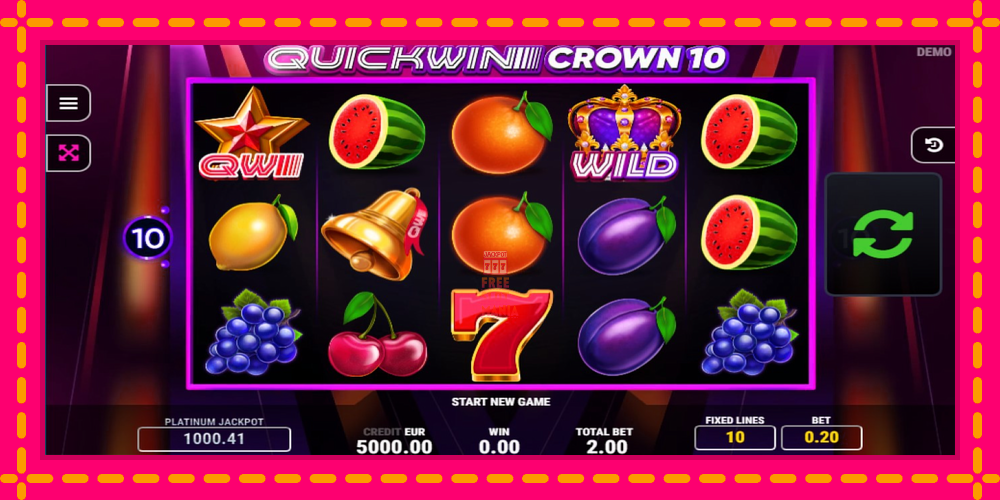 Automat Quick Win Crown 10 z jasną grafiką, zdjęcie 1