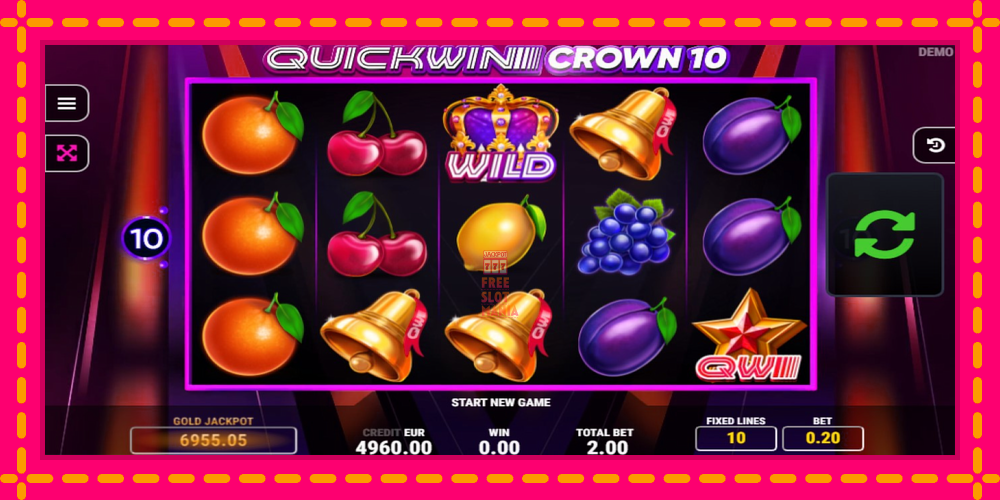 Automat Quick Win Crown 10 z jasną grafiką, zdjęcie 2