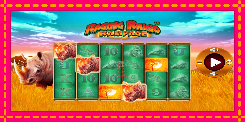 Automat Raging Rhino Rampage z jasną grafiką, zdjęcie 2