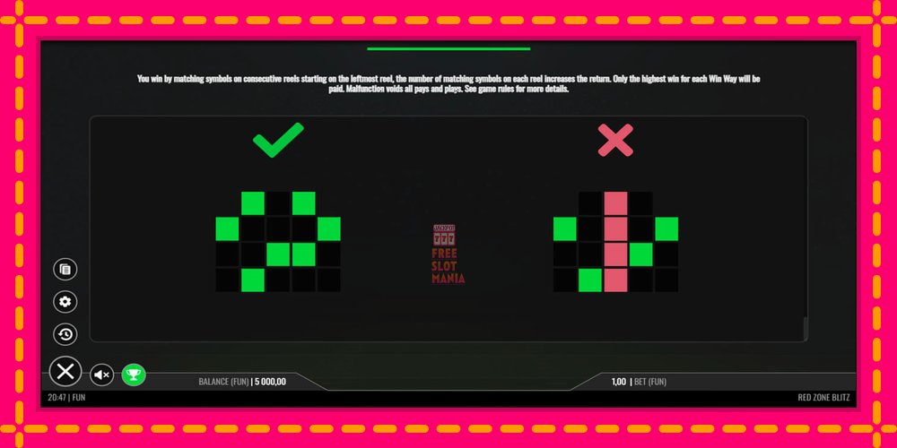 Automat Red Zone Blitz z jasną grafiką, zdjęcie 7