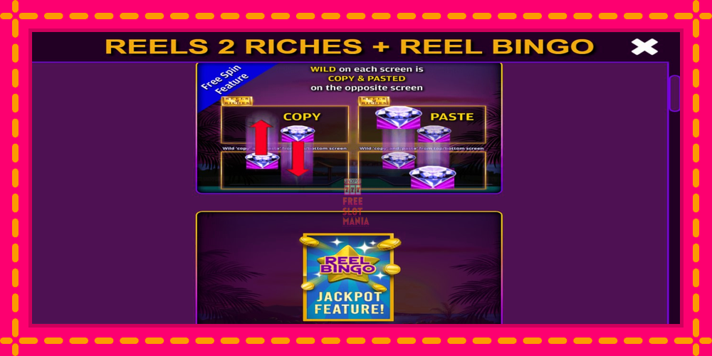 Automat Reels 2 Riches with Reel Bingo z jasną grafiką, zdjęcie 5