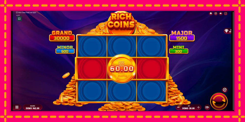 Automat Rich Coins Hold and Spin z jasną grafiką, zdjęcie 3