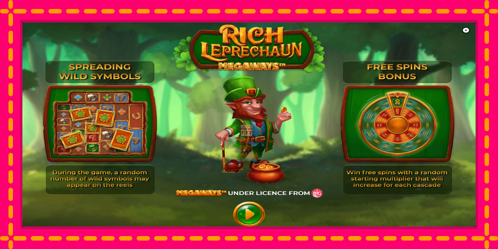 Automat Rich Leprechaun Megaways z jasną grafiką, zdjęcie 1