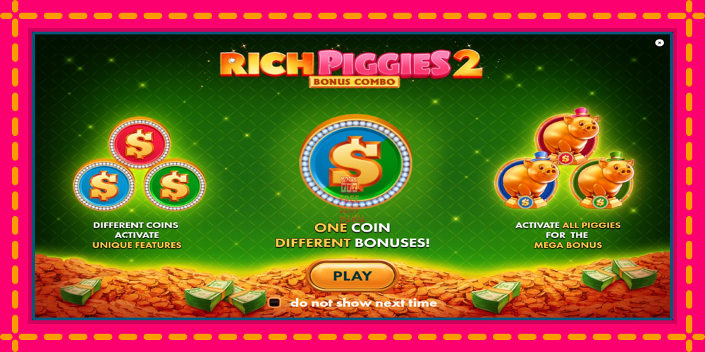 Automat Rich Piggies 2: Bonus Combo z jasną grafiką, zdjęcie 1