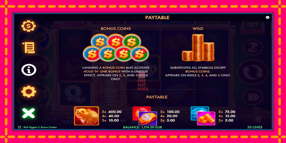 Automat Rich Piggies 2: Bonus Combo z jasną grafiką, zdjęcie 5