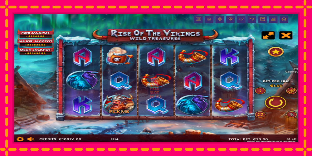 Automat Rise of The Vikings - Wild Treasures z jasną grafiką, zdjęcie 2