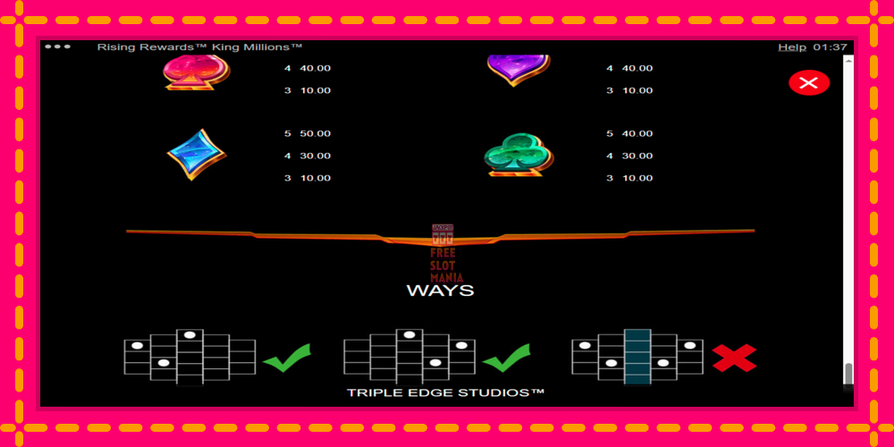 Automat Rising Rewards King Millions z jasną grafiką, zdjęcie 6