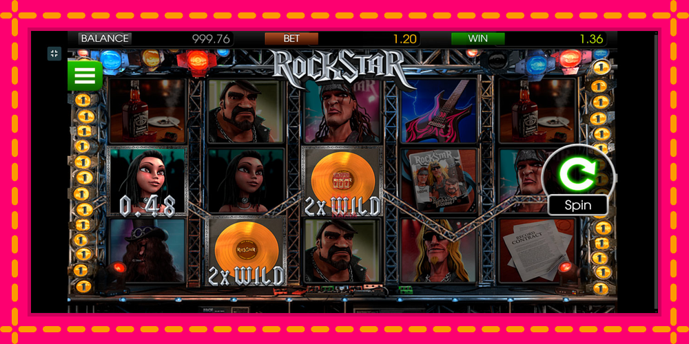 Automat Rockstar z jasną grafiką, zdjęcie 3