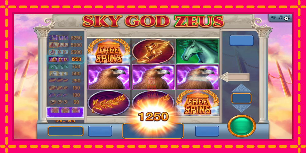 Automat Sky God Zeus 3x3 z jasną grafiką, zdjęcie 2