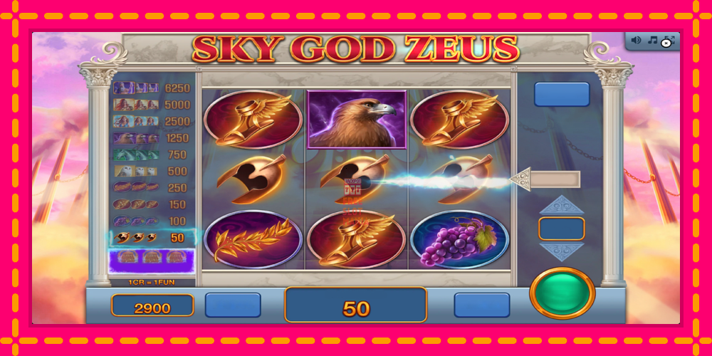 Automat Sky God Zeus 3x3 z jasną grafiką, zdjęcie 4