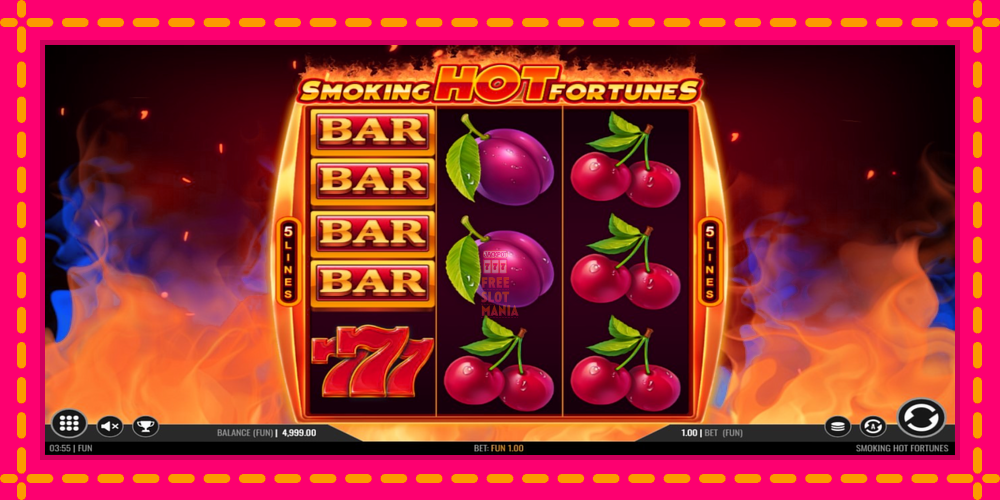 Automat Smoking Hot Fortunes z jasną grafiką, zdjęcie 1