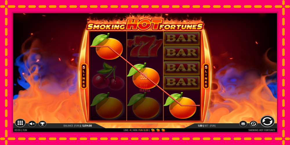 Automat Smoking Hot Fortunes z jasną grafiką, zdjęcie 2