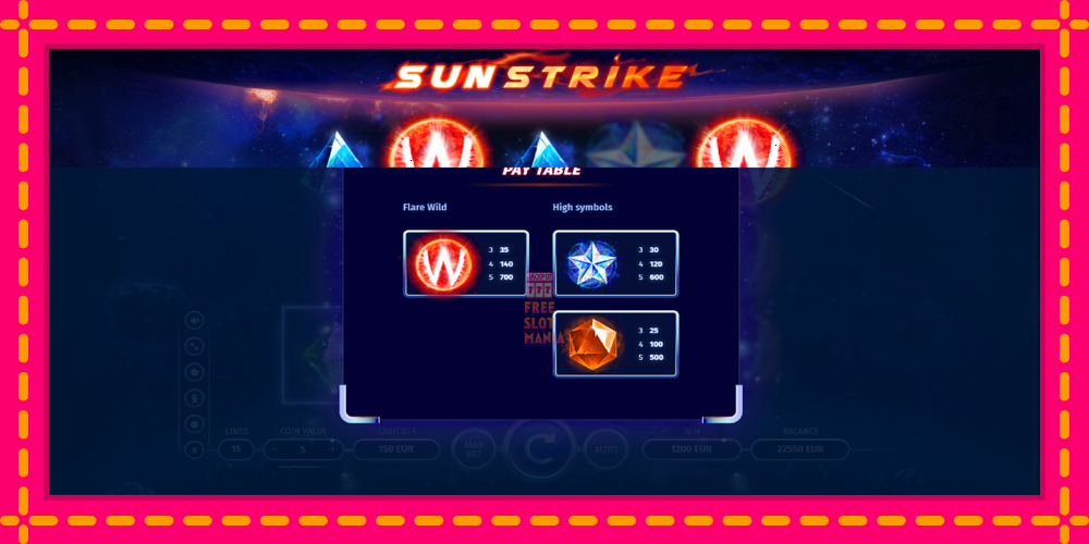 Automat Sun Strike z jasną grafiką, zdjęcie 5