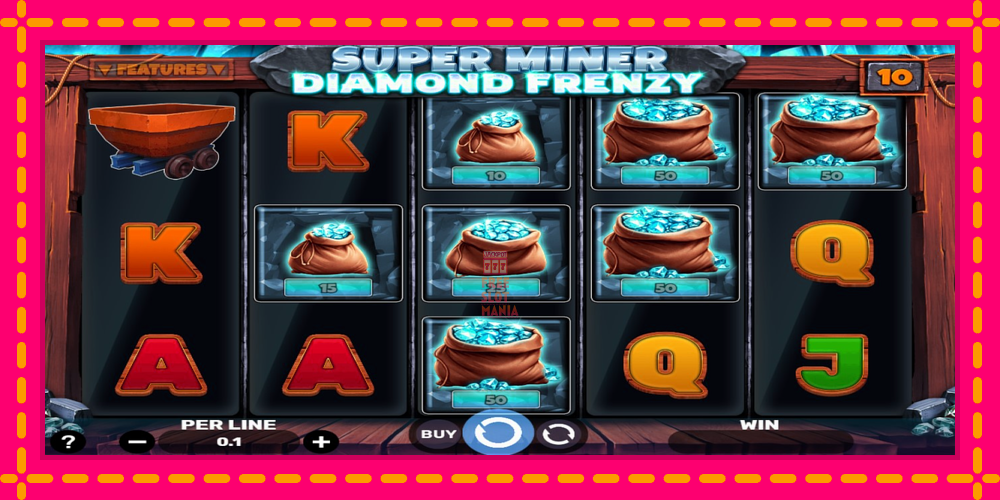 Automat Super Miner - Diamond Frenzy z jasną grafiką, zdjęcie 2