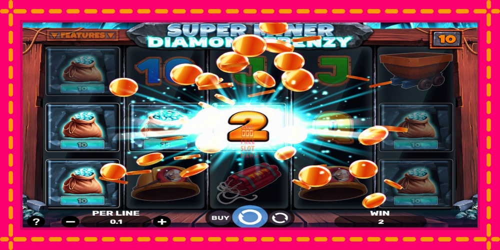 Automat Super Miner - Diamond Frenzy z jasną grafiką, zdjęcie 3