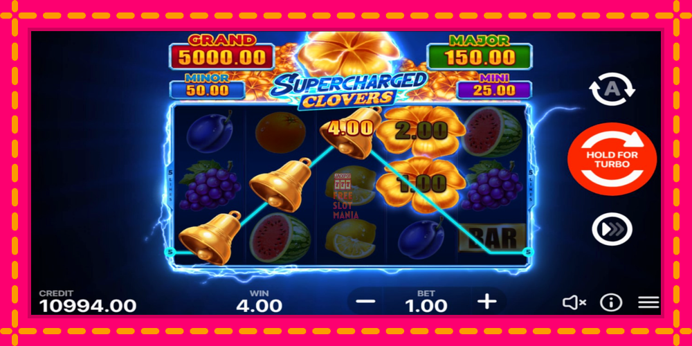 Automat Supercharged Clovers: Hold and Win z jasną grafiką, zdjęcie 2