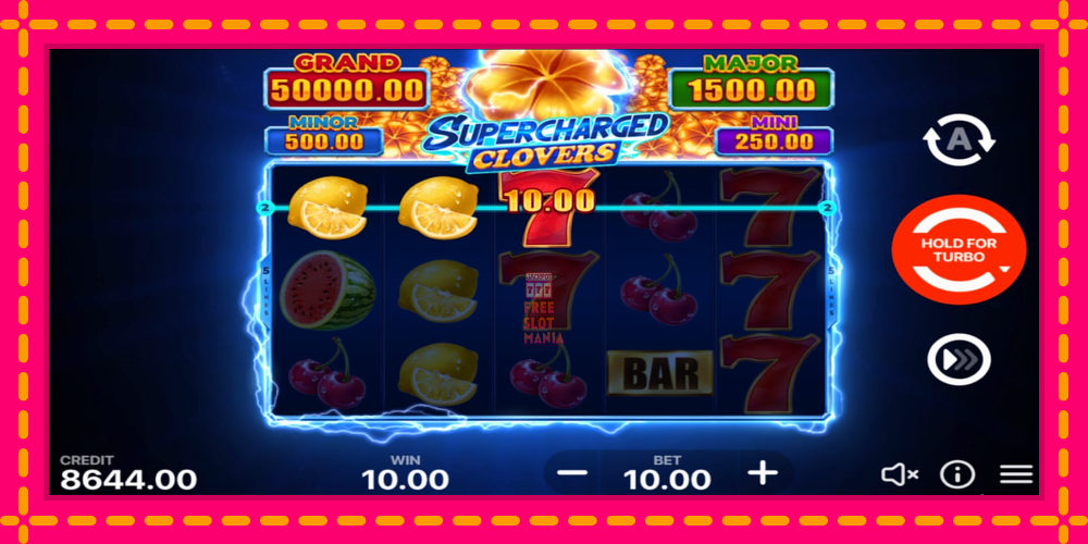 Automat Supercharged Clovers: Hold and Win z jasną grafiką, zdjęcie 3