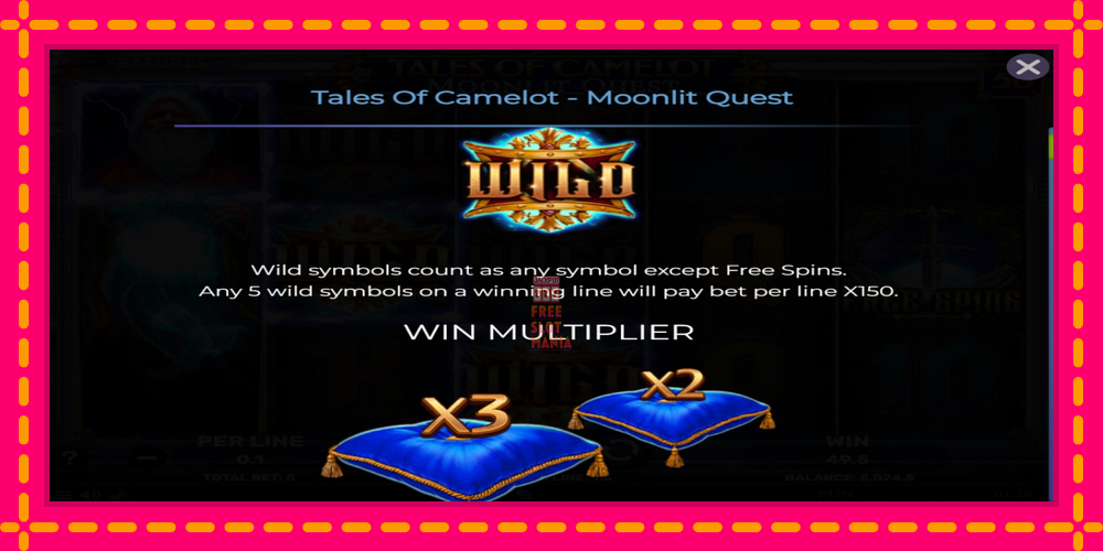 Automat Tales of Camelot - Moonlit Quest z jasną grafiką, zdjęcie 4