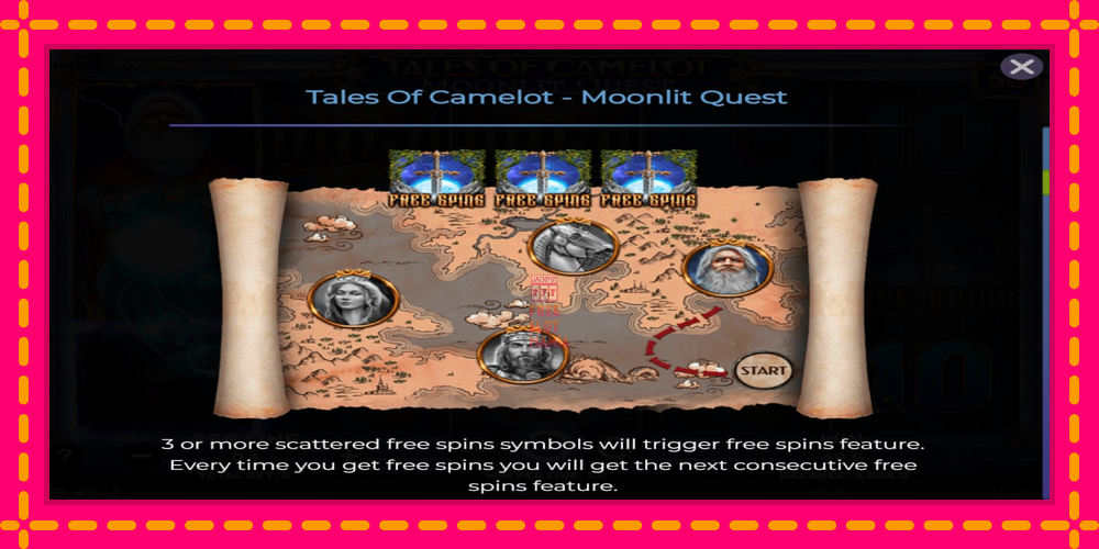 Automat Tales of Camelot - Moonlit Quest z jasną grafiką, zdjęcie 5