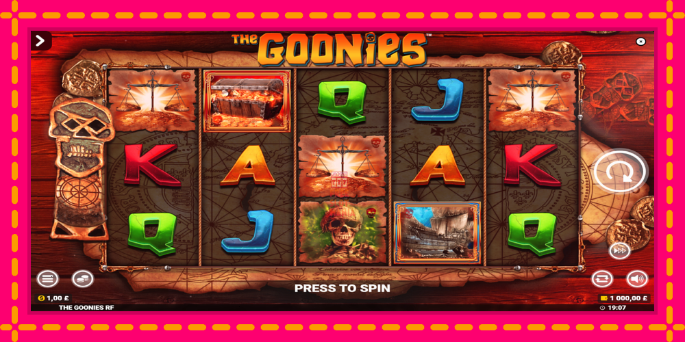 Automat The Goonies Deluxe Rapid Fire Jackpots z jasną grafiką, zdjęcie 2