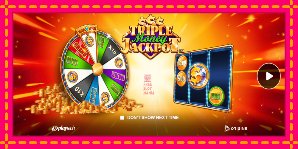 Automat Triple Money Jackpot z jasną grafiką, zdjęcie 1