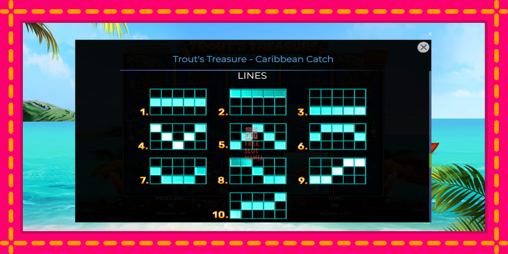 Automat Trouts Treasure Caribbean Catch z jasną grafiką, zdjęcie 7