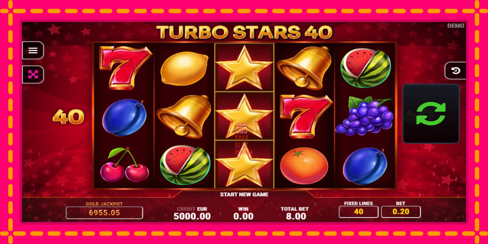 Automat Turbo Stars 40 z jasną grafiką, zdjęcie 1