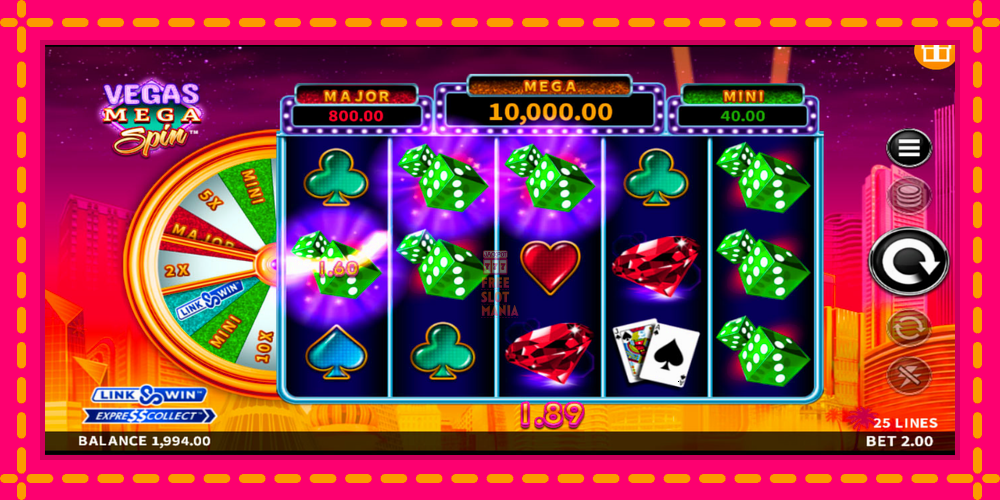 Automat Vegas Mega Spin z jasną grafiką, zdjęcie 2