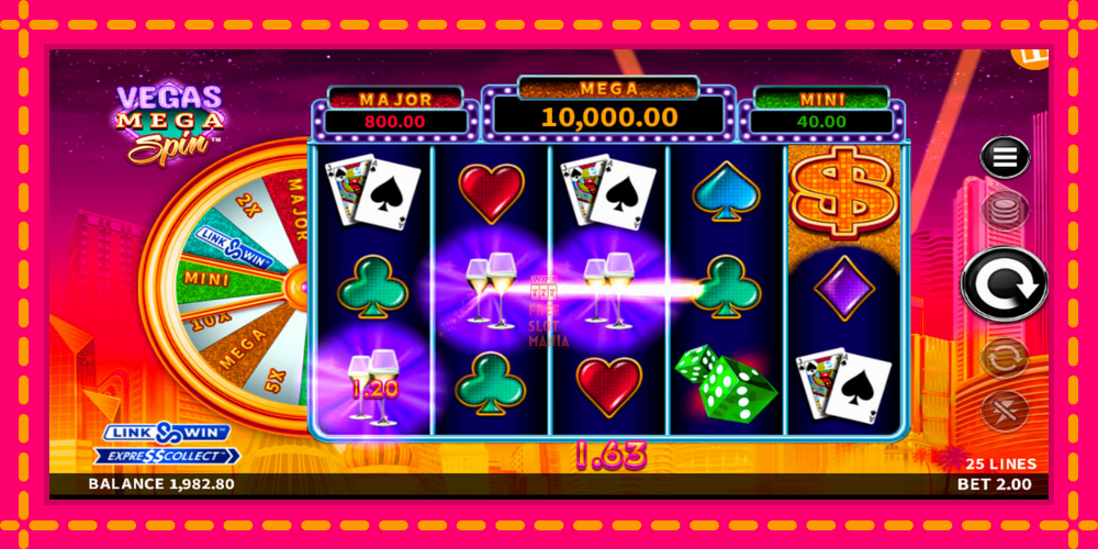 Automat Vegas Mega Spin z jasną grafiką, zdjęcie 4