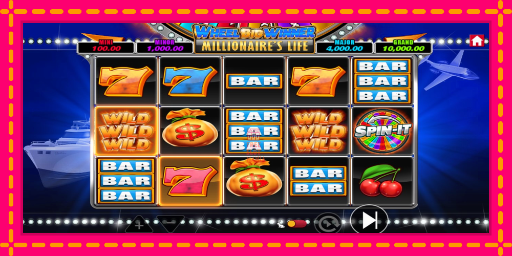 Automat Wheel Big Winner Millionaires Life z jasną grafiką, zdjęcie 5