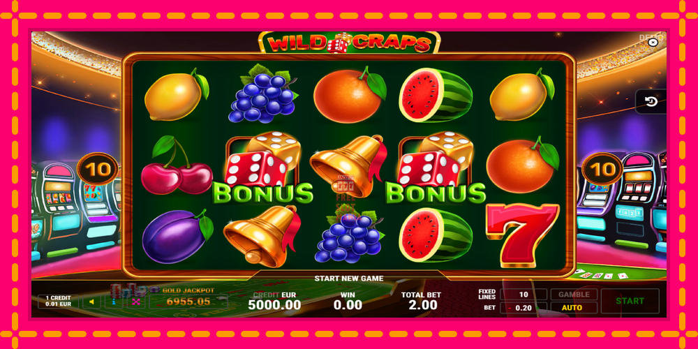 Automat Wild Craps z jasną grafiką, zdjęcie 1