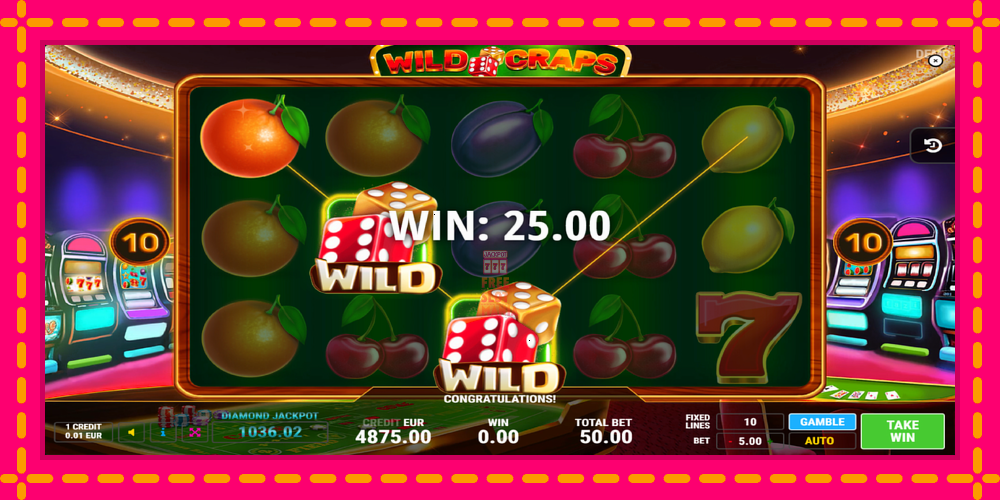 Automat Wild Craps z jasną grafiką, zdjęcie 4