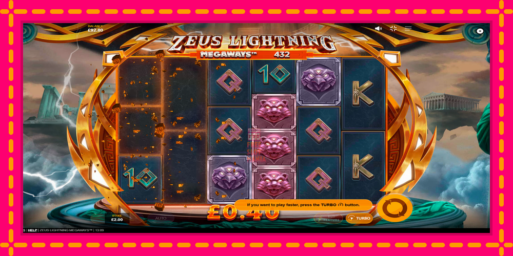 Automat Zeus Lightning Megaways z jasną grafiką, zdjęcie 3