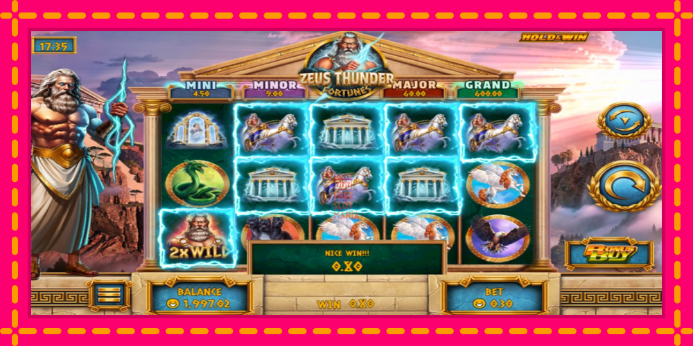 Automat Zeus Thunder Fortunes z jasną grafiką, zdjęcie 3