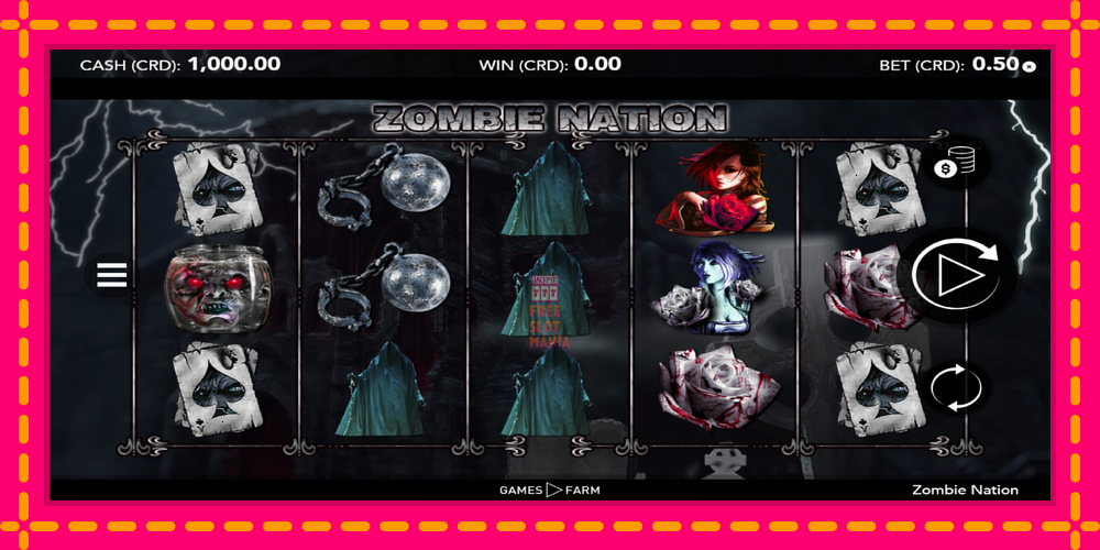 Automat Zombie Nation z jasną grafiką, zdjęcie 1